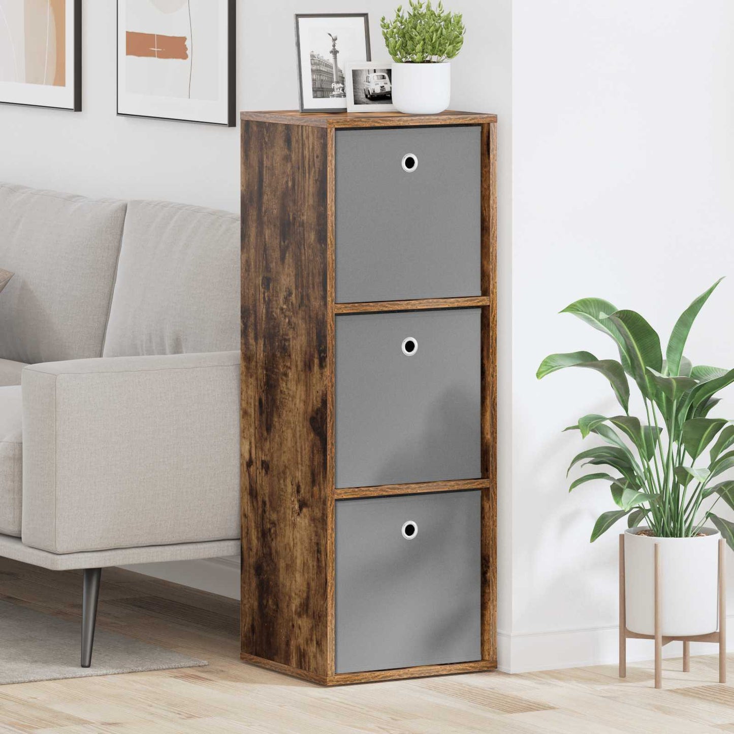 Sideboard med skuffe Røget eg 35 x 32 x 99,5 cm