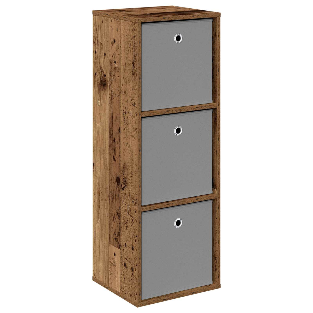 Sideboard med skuffe Gammelt træ 35 x 32 x 99,5 cm