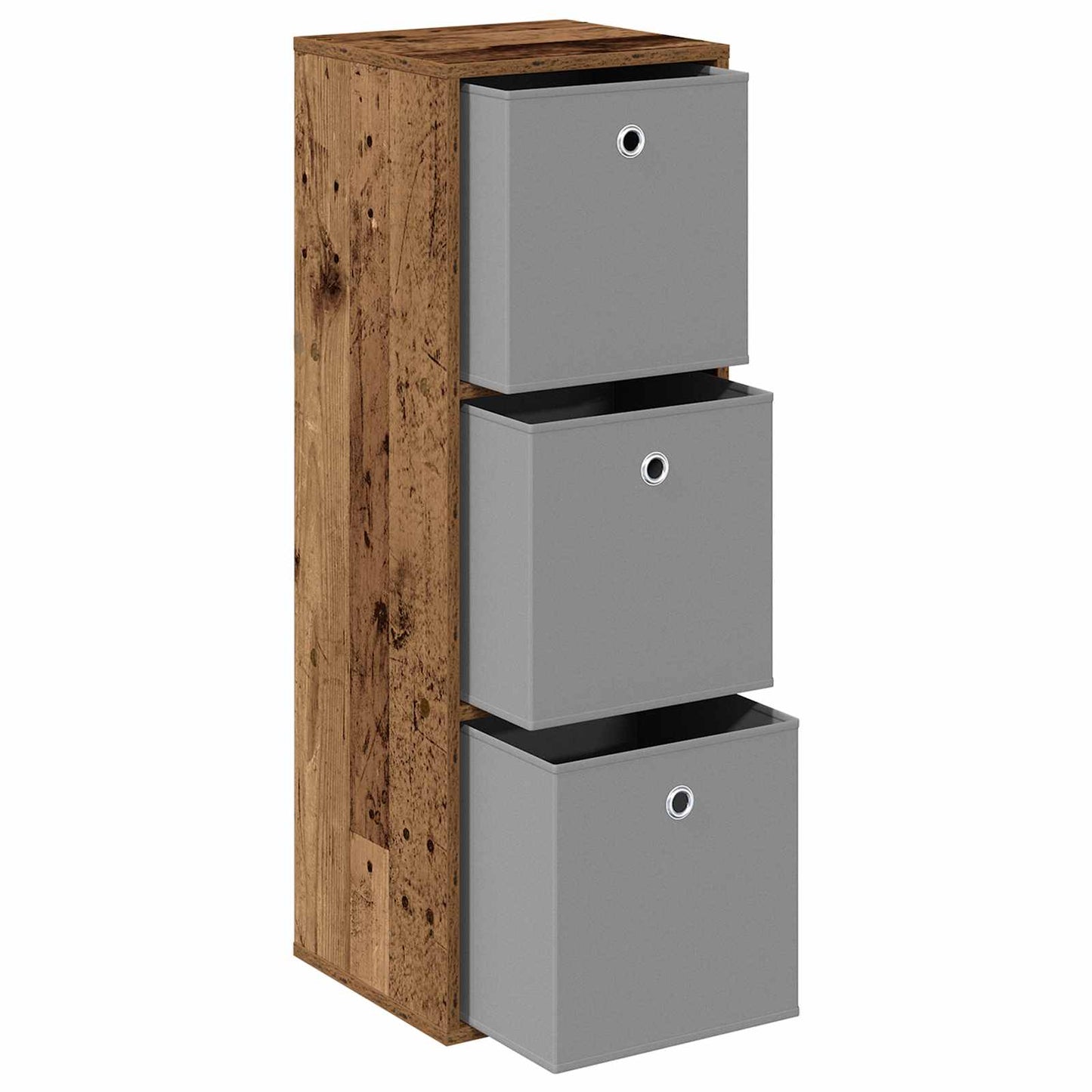 Sideboard med skuffe Gammelt træ 35 x 32 x 99,5 cm