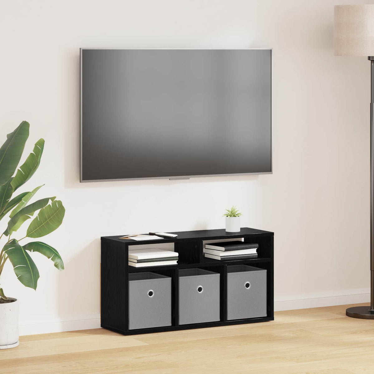 Lavbord med skuffe Sort eg 72 x 22,5 x 38 cm