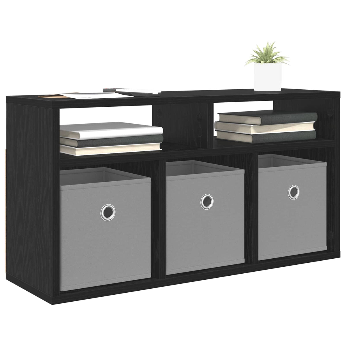 Lavbord med skuffe Sort eg 72 x 22,5 x 38 cm