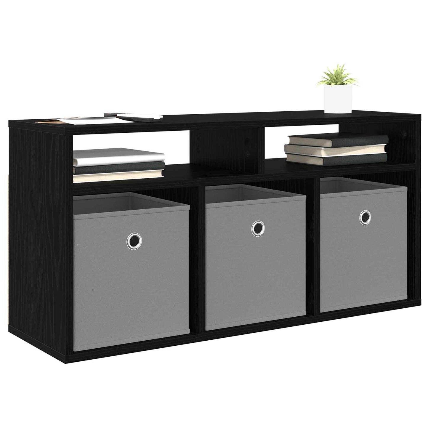Lavbord med skuffe Sort eg 87 x 27,5 x 43 cm