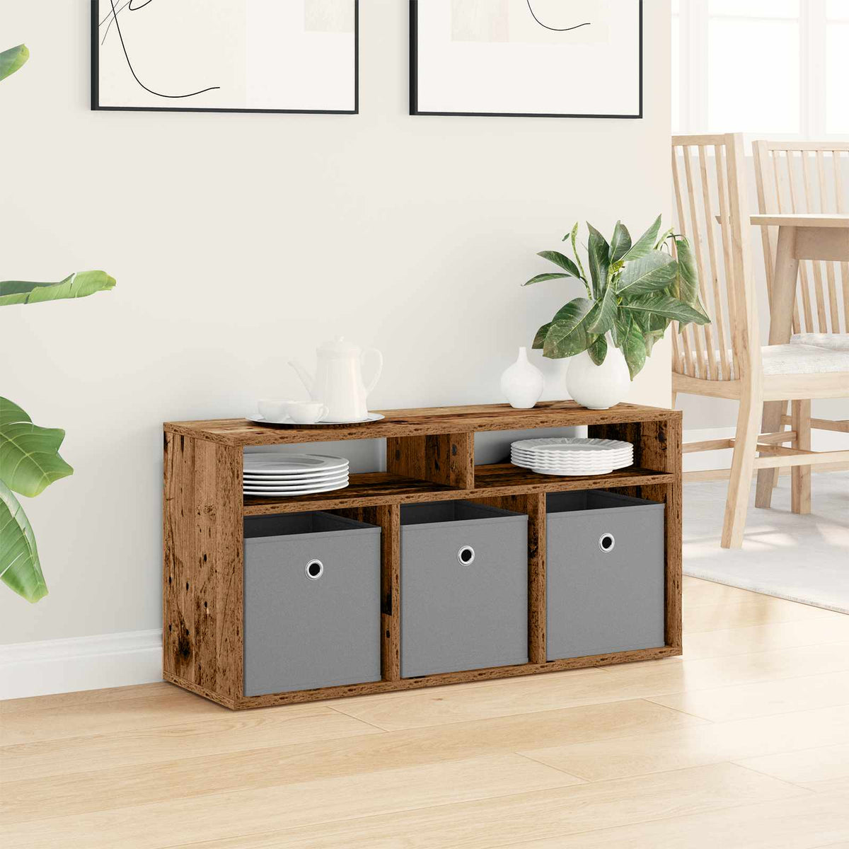 Lavbord med skuffe Gammelt træ 87 x 27,5 x 43 cm