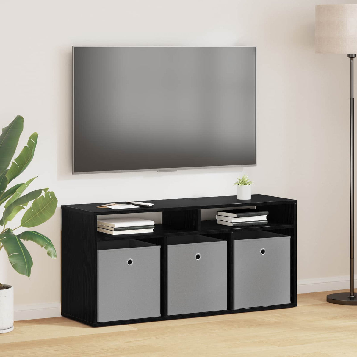 Lavbord med skuffe Sort eg 102 x 32 x 48,5 cm