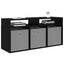 Lavbord med skuffe Sort eg 102 x 32 x 48,5 cm