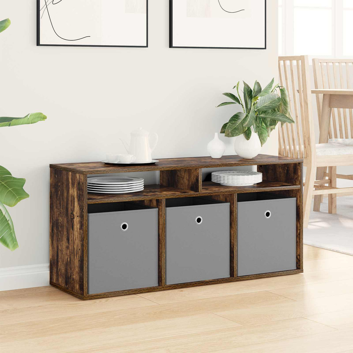 Lavbord med skuffe Røget eg 102 x 32 x 48,5 cm