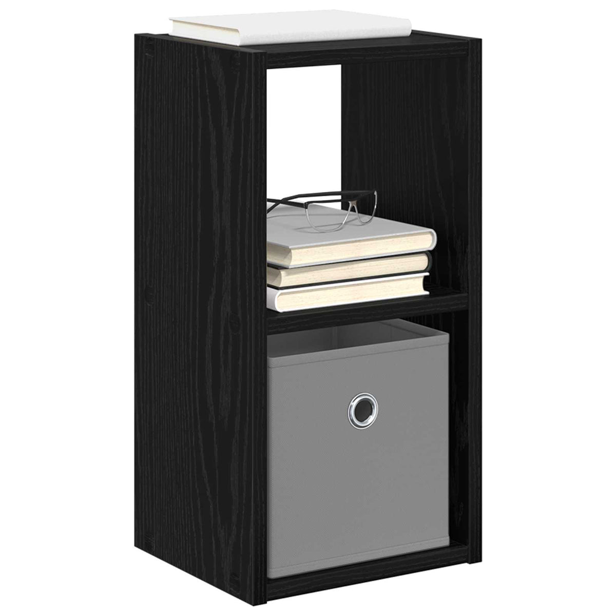 Sengebord 2 stk. Sort eg 25,5 x 22 x 49,5 cm Konstrueret træ