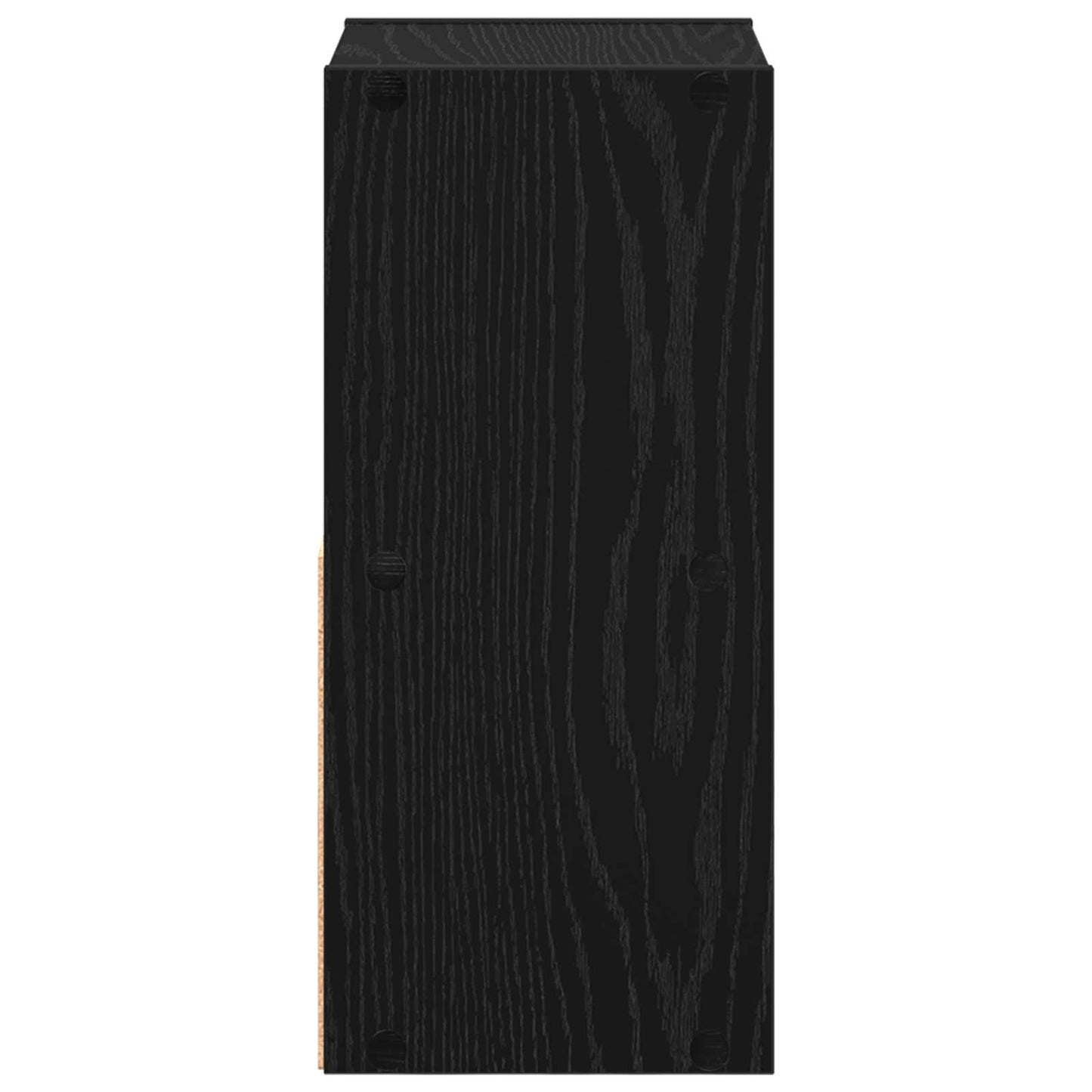 Sengebord 2 stk. Sort eg 25,5 x 22 x 49,5 cm Konstrueret træ