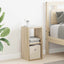 Sengebord 2 stk. Sonoma eg 25,5 x 22 x 49,5 cm Konstrueret træ
