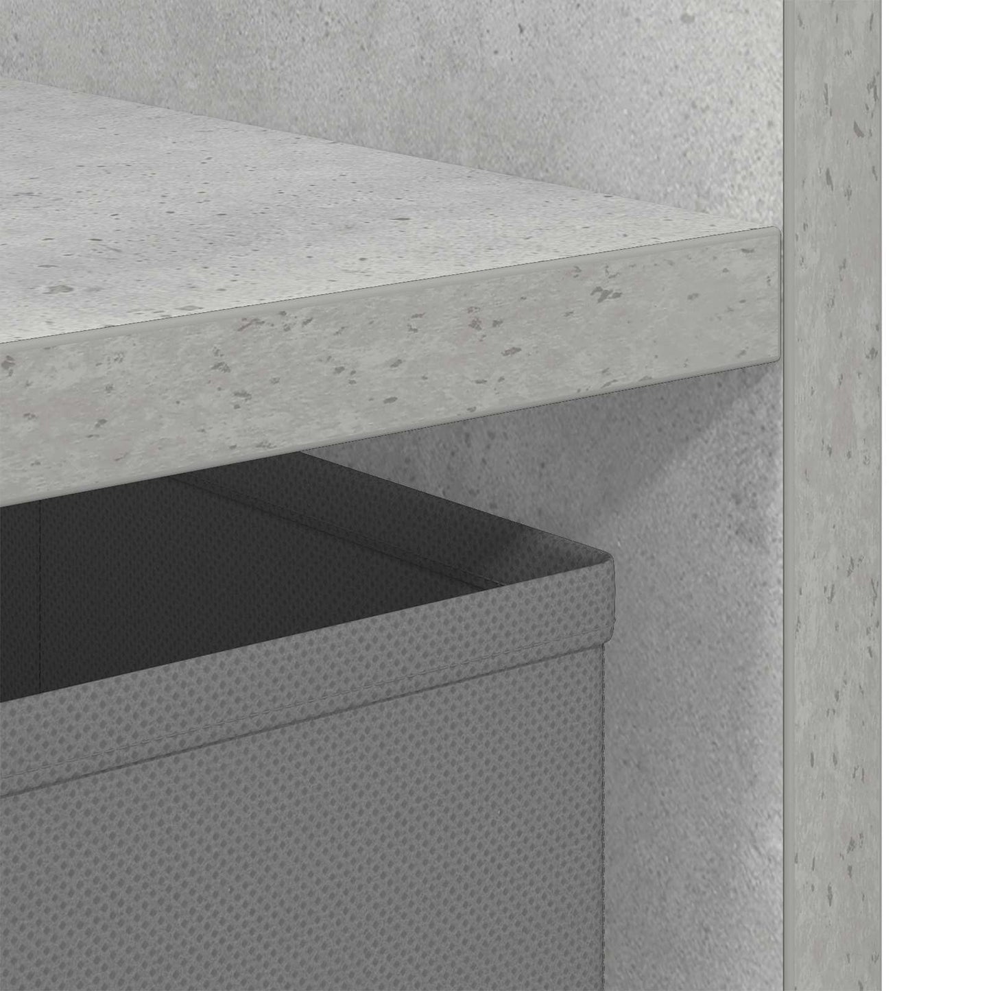 Sengebord 2 stk. Beton Grå 25,5 x 22 x 49,5 cm Konstrueret træ