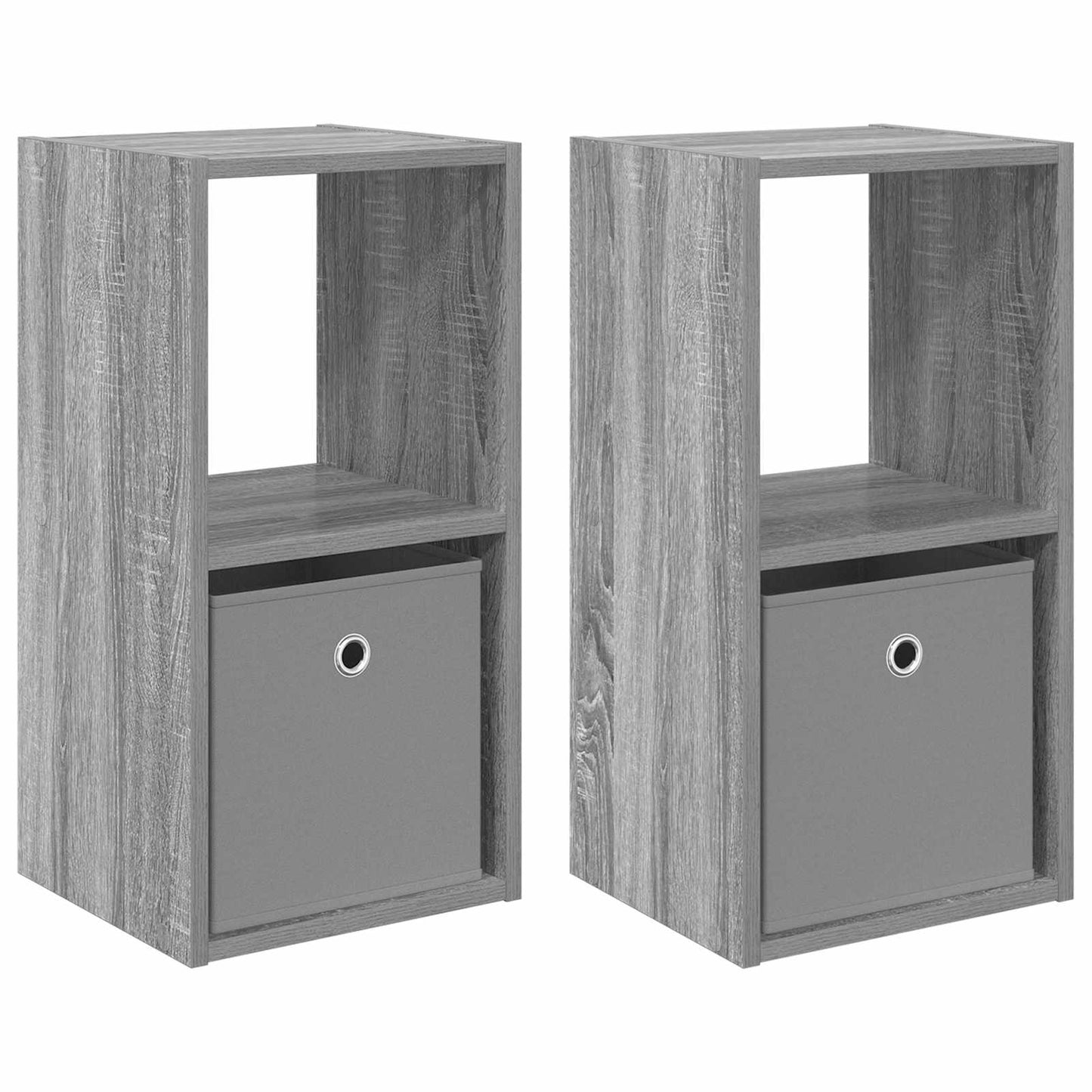 Sengebord 2 stk. Grå Sonoma 30,5 x 27 x 59,5 cm Konstrueret træ