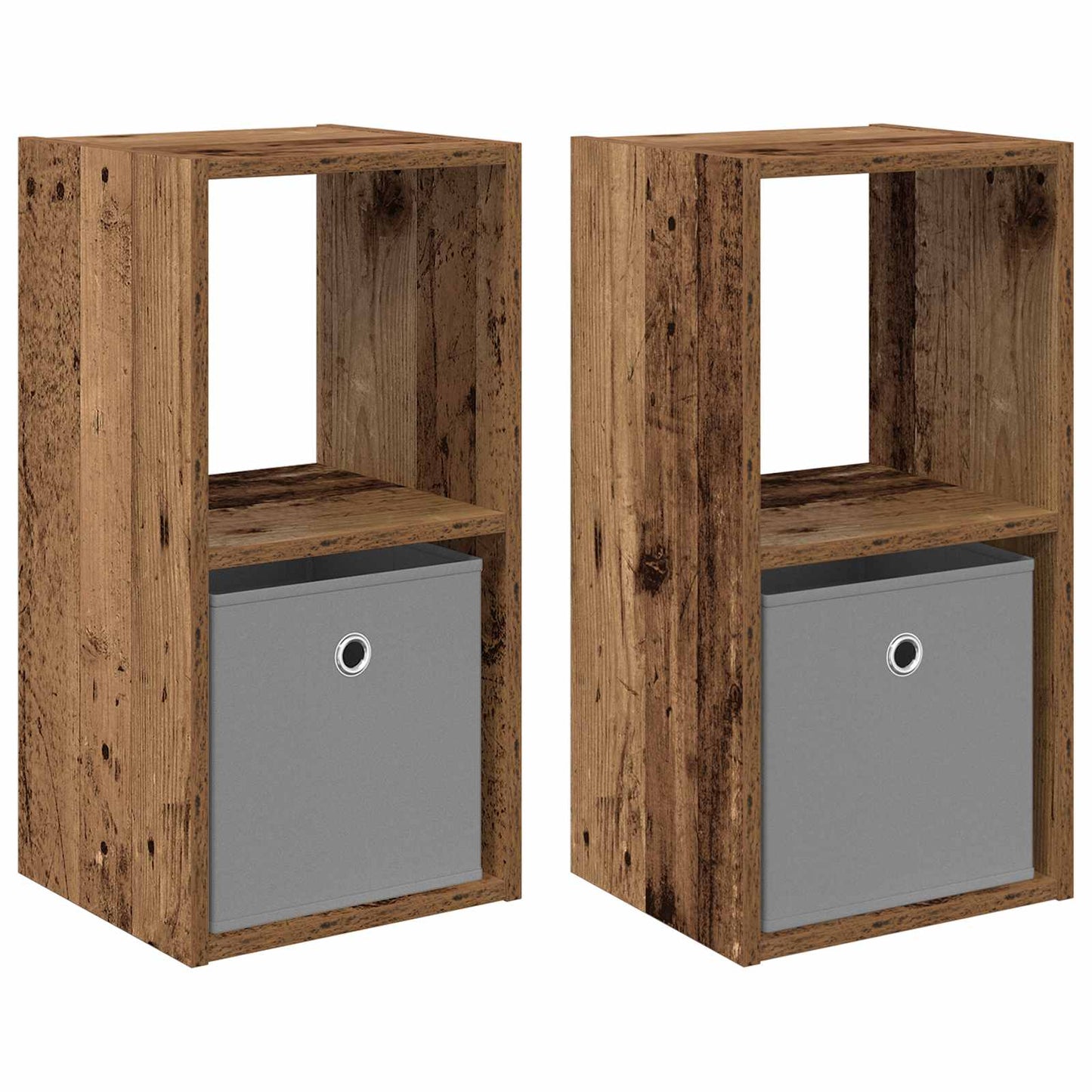 Sengebord 2 stk. Gammelt træ 30,5 x 27 x 59,5 cm