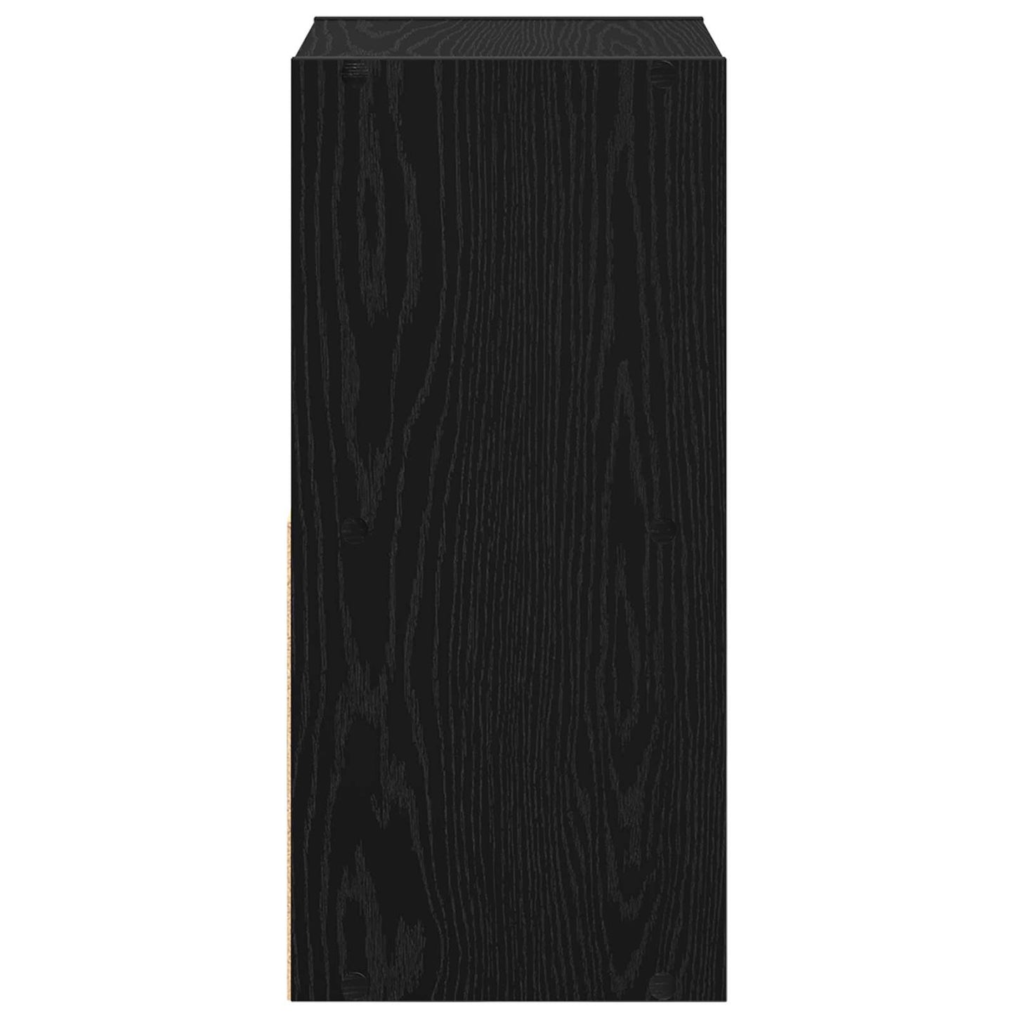 Sengebord 2 stk. Sort eg 35 x 32 x 68,5 cm Konstrueret træ