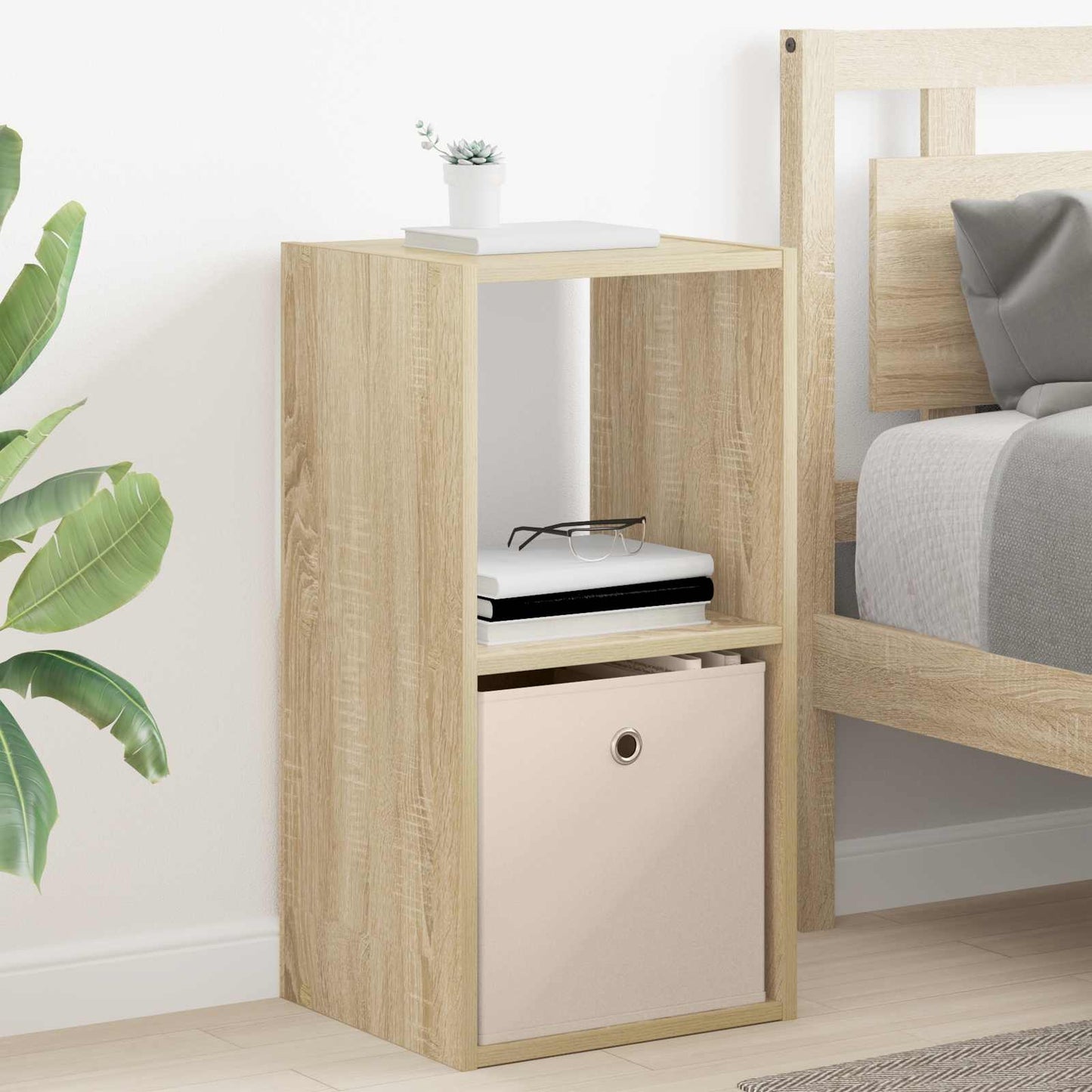 Sengebord 2 stk. Sonoma eg 35 x 32 x 68,5 cm Konstrueret træ