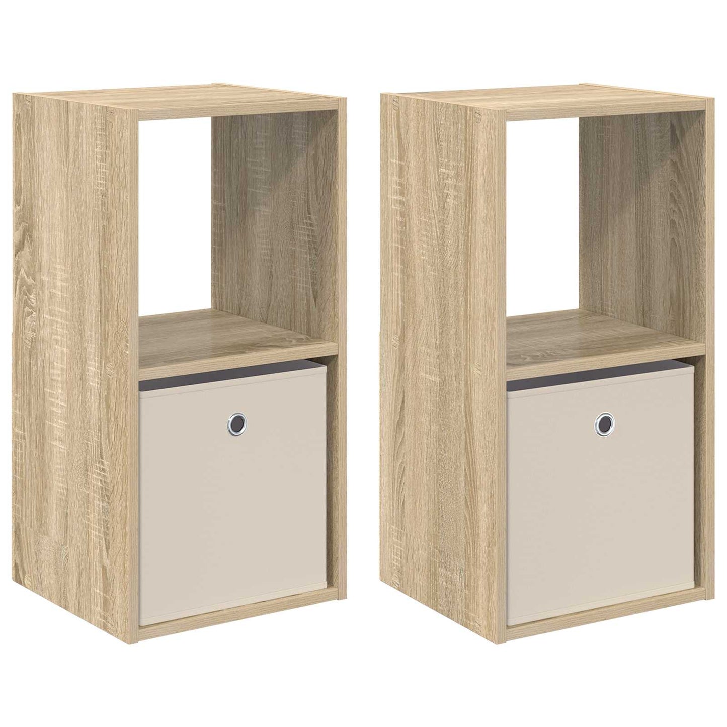 Sengebord 2 stk. Sonoma eg 35 x 32 x 68,5 cm Konstrueret træ