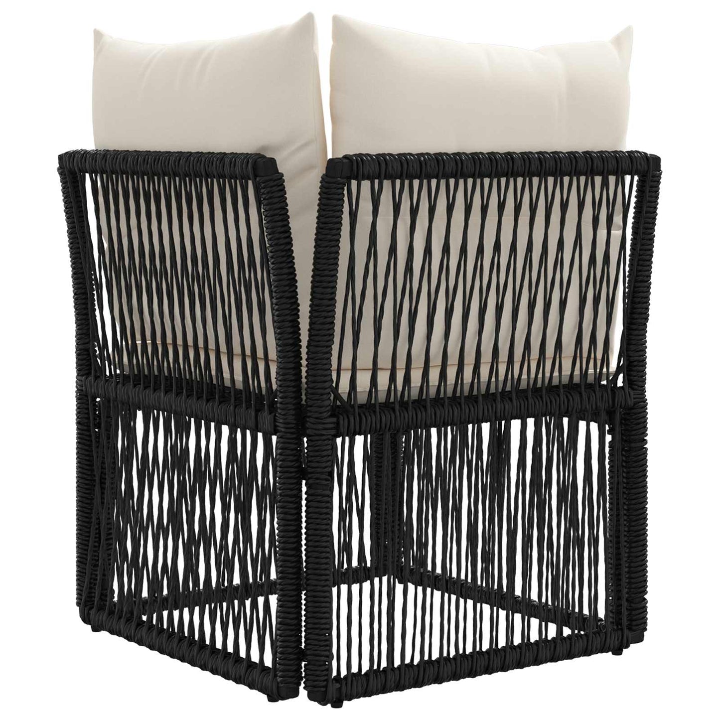 Hjørnesofa enhed Sort polyrattan