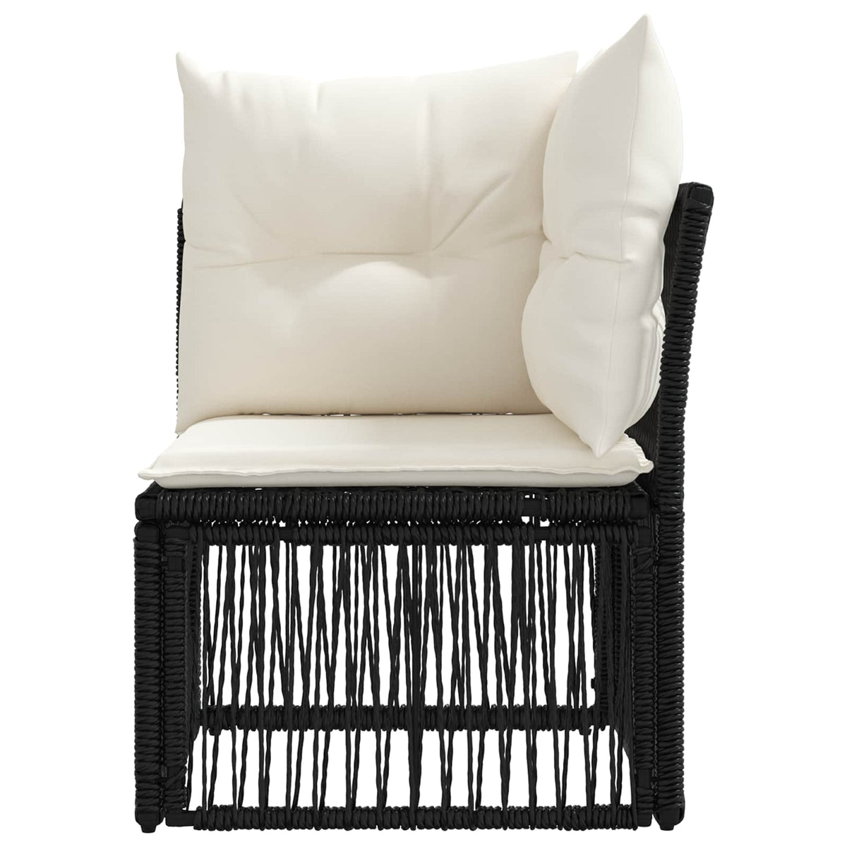 Hjørnesofa enhed Sort polyrattan