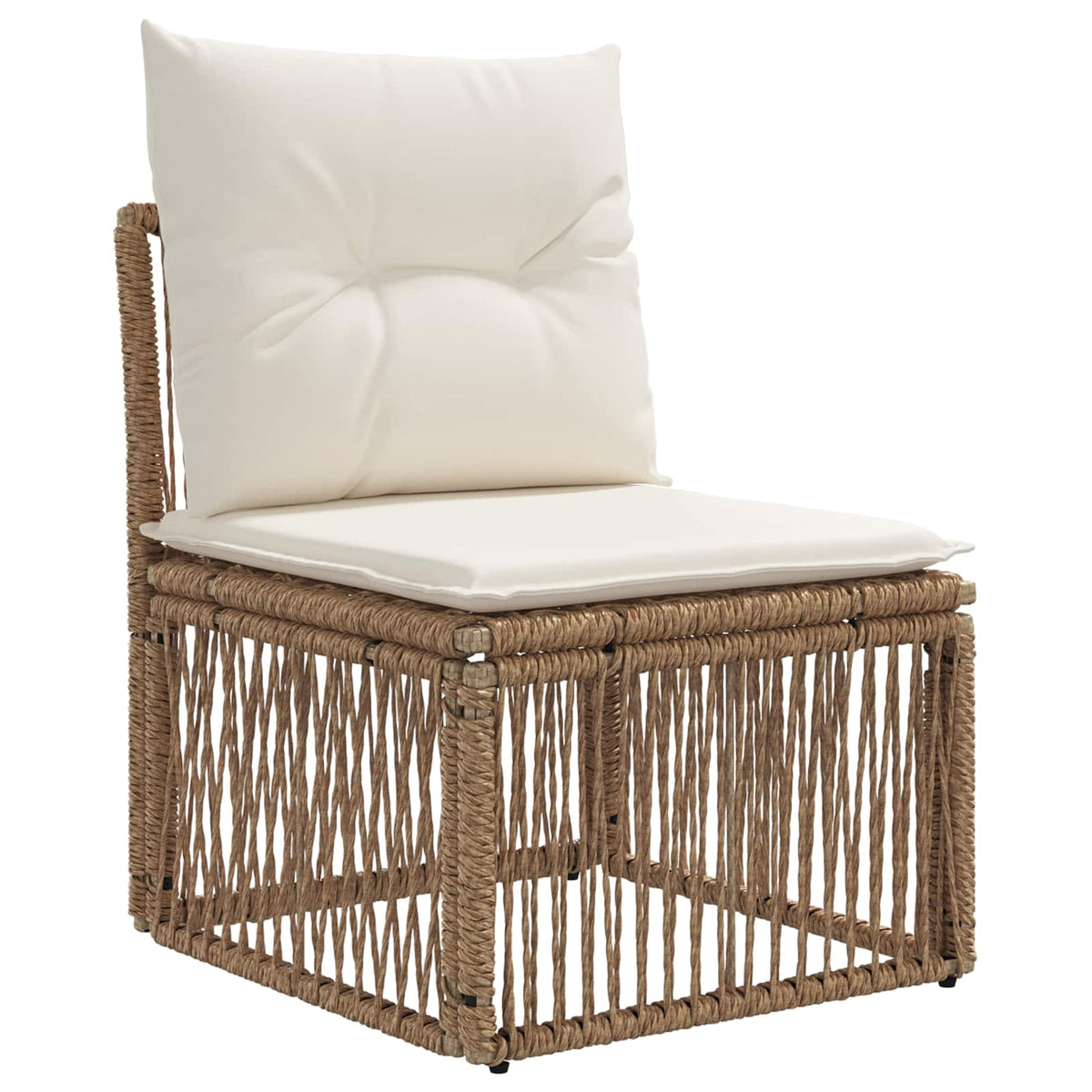 Armløs sofa enhed Beige polyrattan