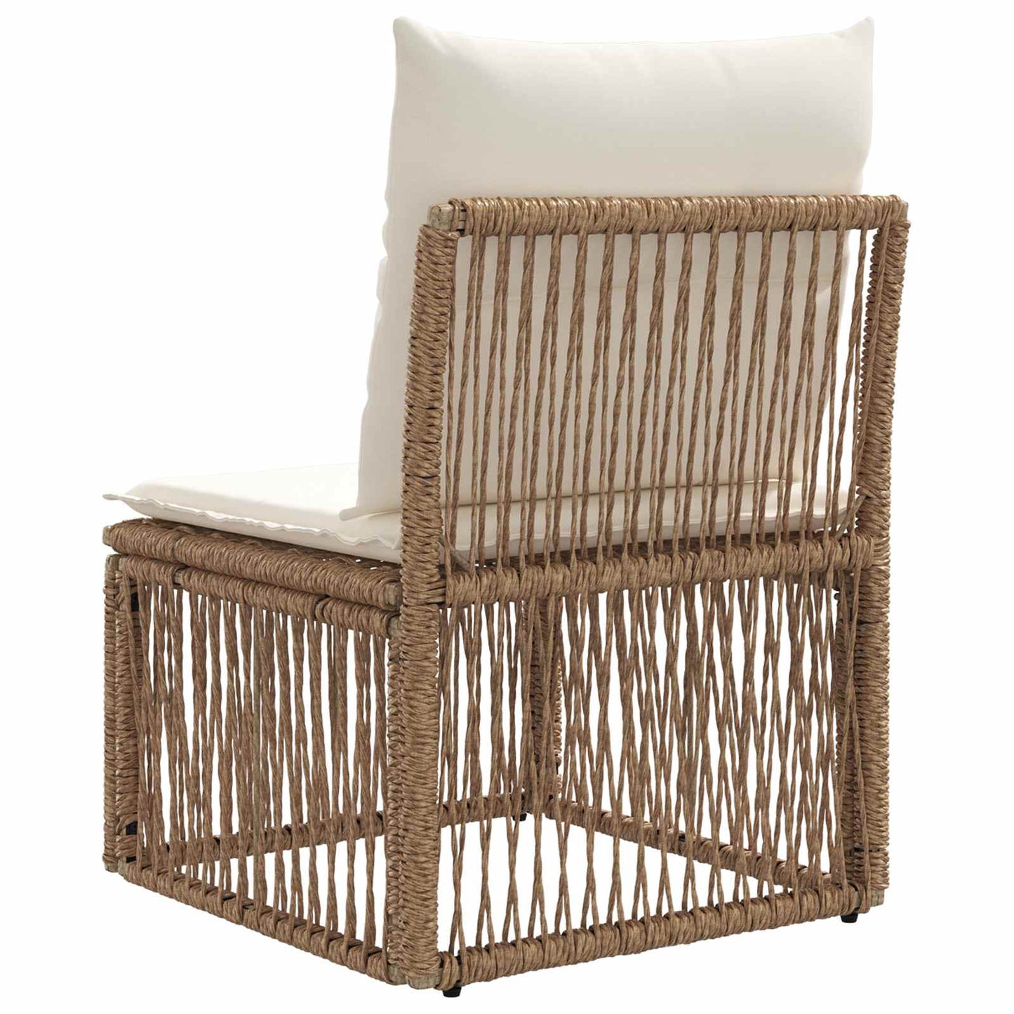Armløs sofa enhed Beige polyrattan