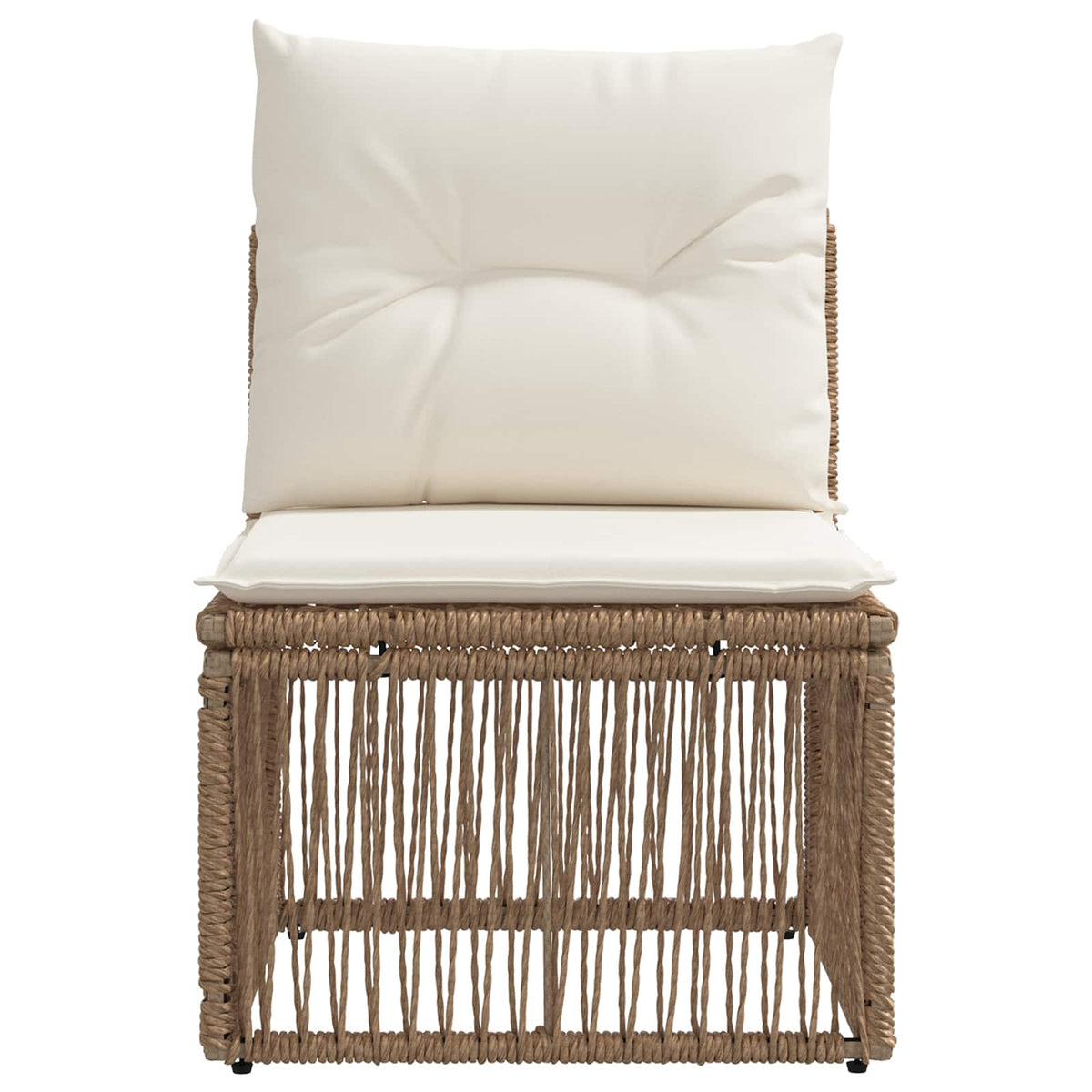 Armløs sofa enhed Beige polyrattan