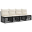 4-sæders sofa 4 stk. 4-Antal sæder Sort polyrattan