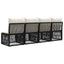 4-sæders sofa 4 stk. 4-Antal sæder Sort polyrattan