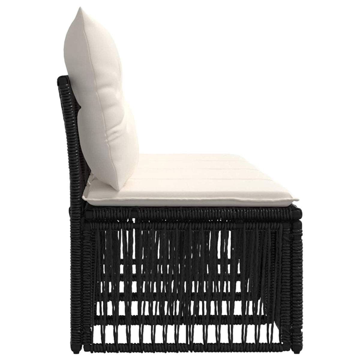 4-sæders sofa 4 stk. 4-Antal sæder Sort polyrattan