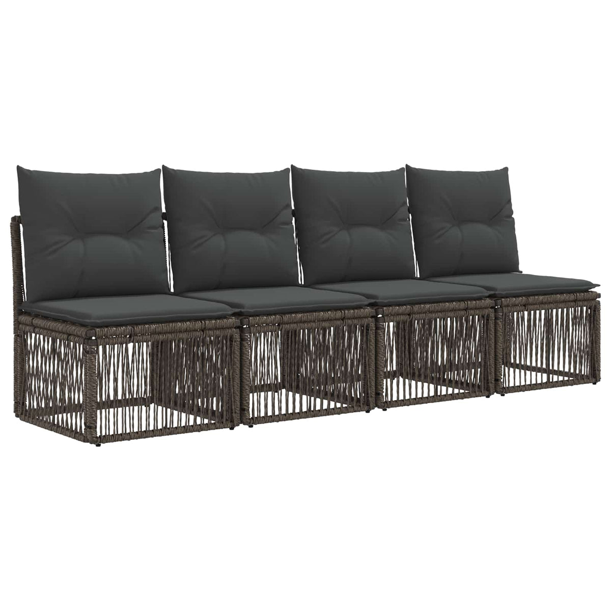 4-sæders sofa 4 stk. 4-Antal sæder Grå polyrattan