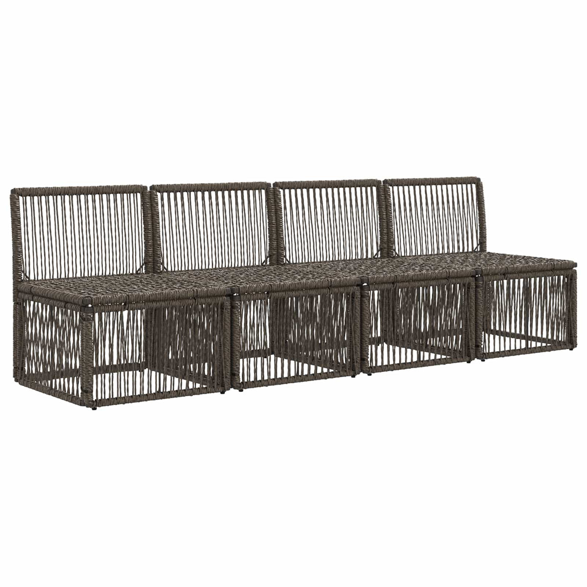 4-sæders sofa 4 stk. 4-Antal sæder Grå polyrattan