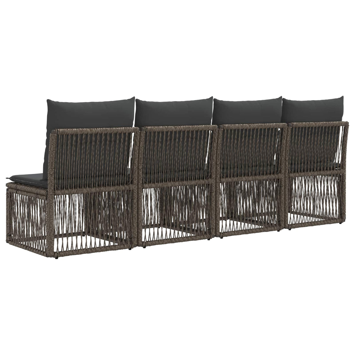 4-sæders sofa 4 stk. 4-Antal sæder Grå polyrattan
