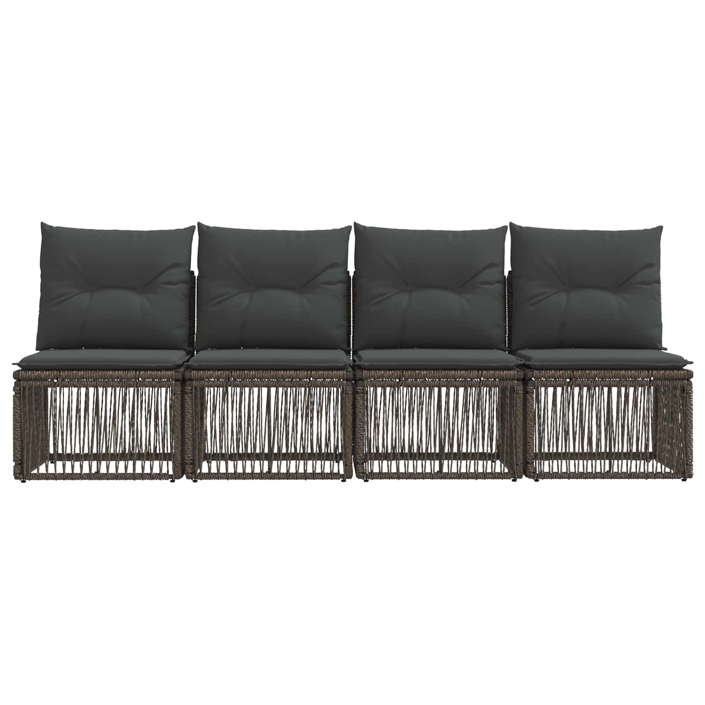 4-sæders sofa 4 stk. 4-Antal sæder Grå polyrattan
