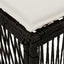 Fodskammel Sort polyrattan