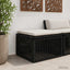 Fodskammel Sort polyrattan
