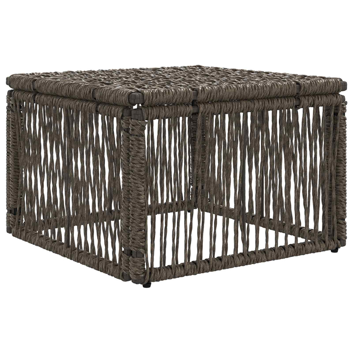 Fodskammel Grå polyrattan