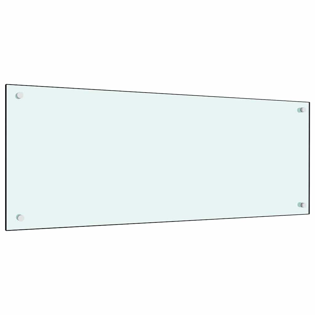 Køkkenbacksplash 2 stk. Hvid 100 x 40 cm hærdet glas