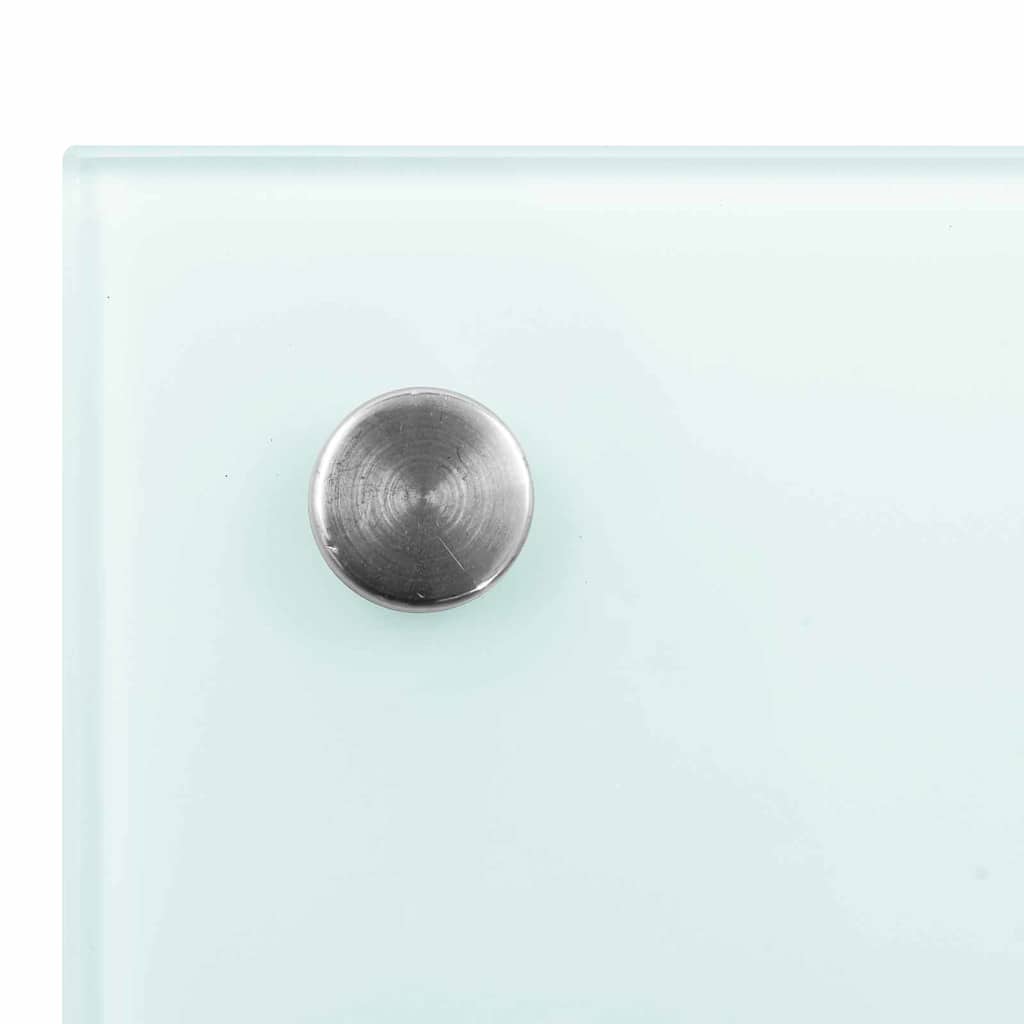 Køkkenbacksplash 2 stk. Hvid 100 x 60 cm hærdet glas
