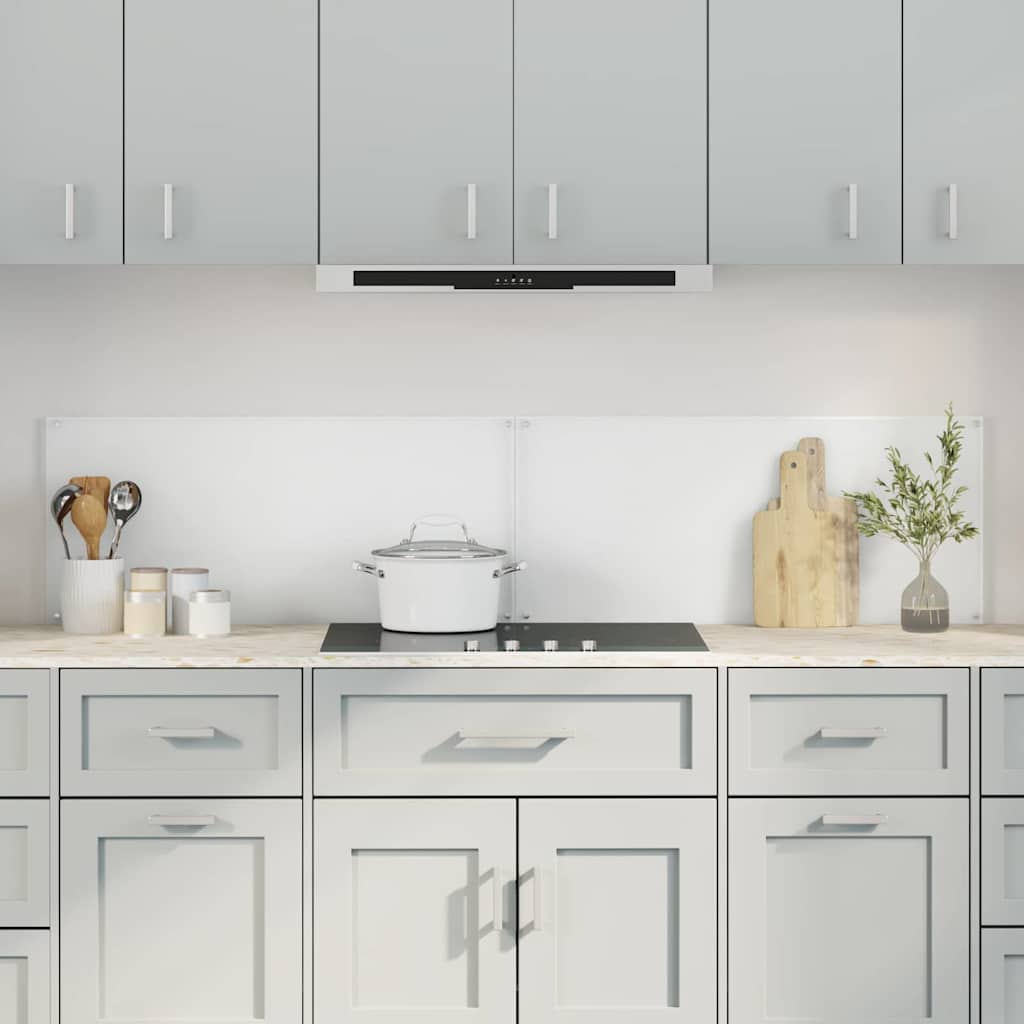 Køkkenbacksplash 2 stk. Transparent 90 x 40 cm hærdet glas