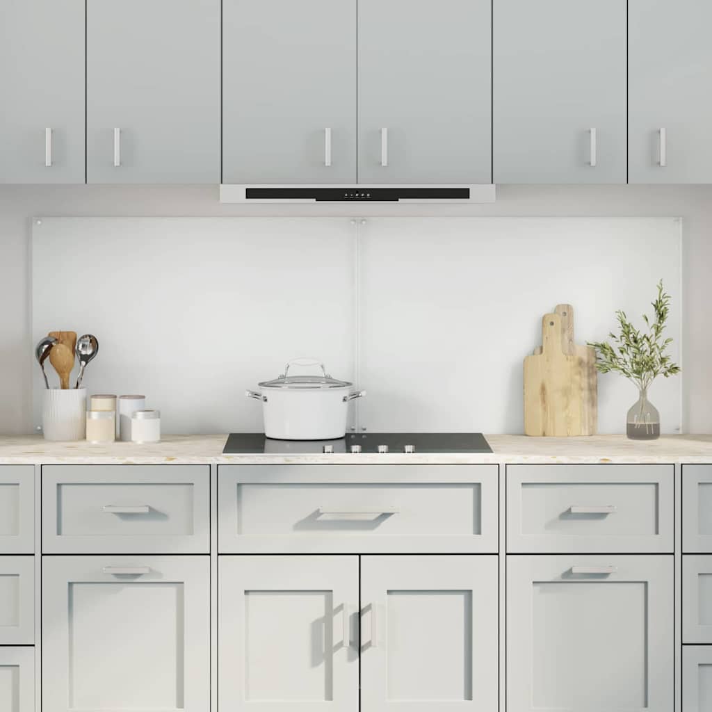 Køkkenbacksplash 2 stk. Transparent 90 x 60 cm hærdet glas