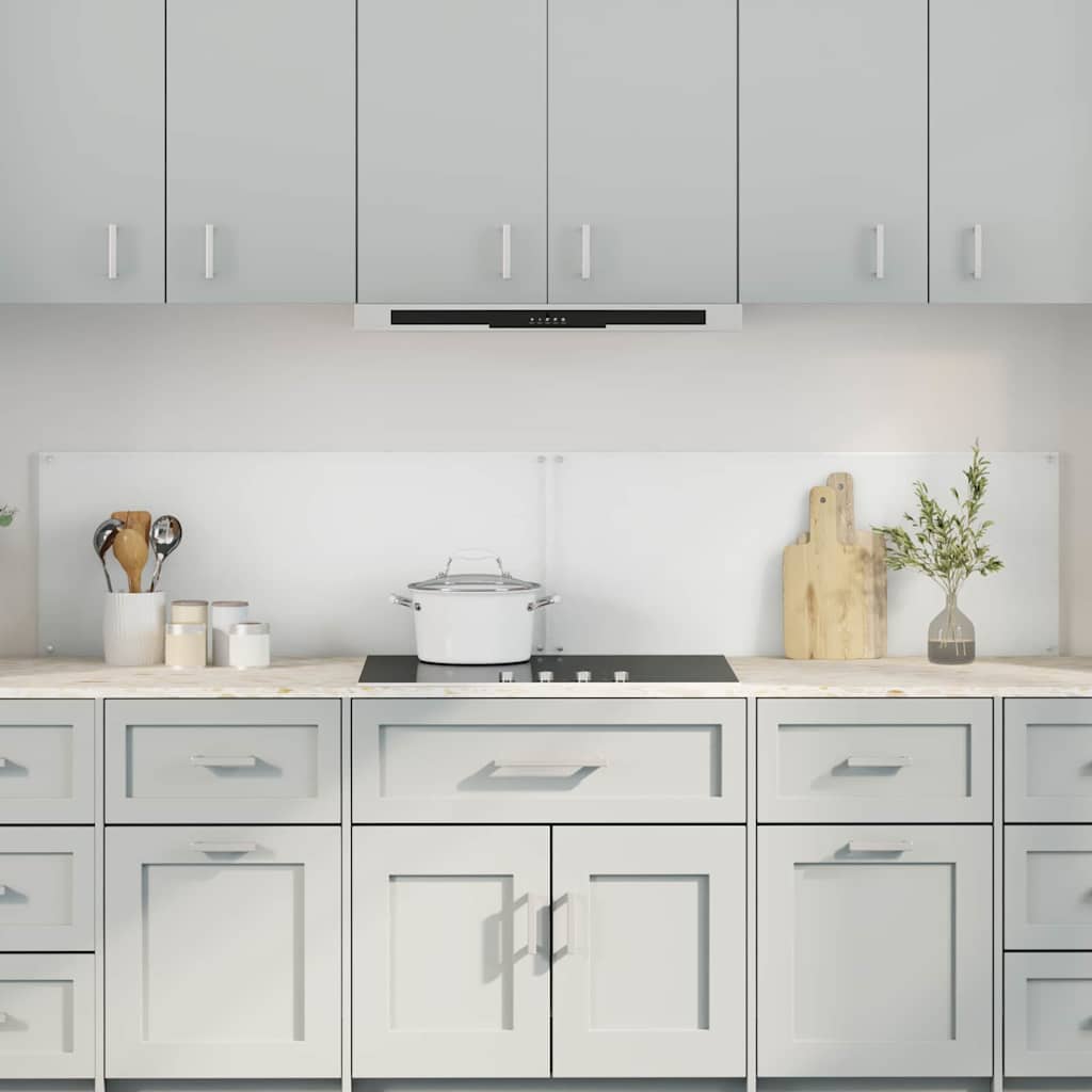 Køkkenbacksplash 2 stk. Transparent 100 x 40 cm hærdet glas