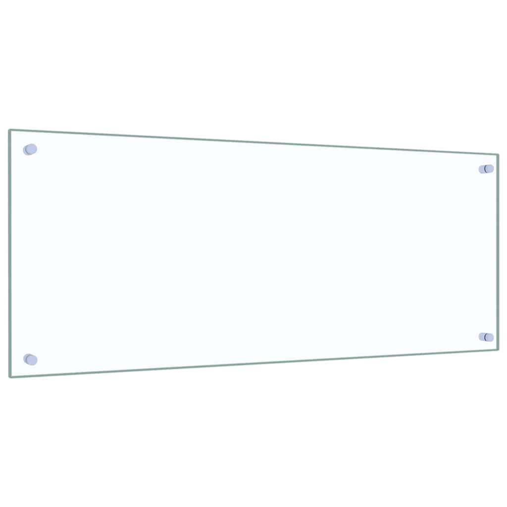Køkkenbacksplash 2 stk. Transparent 100 x 40 cm hærdet glas