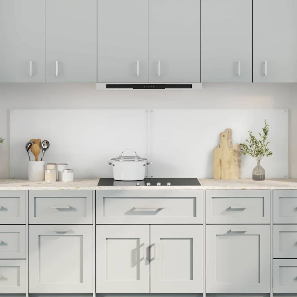 Køkkenbacksplash 2 stk. Transparent 100 x 50 cm hærdet glas