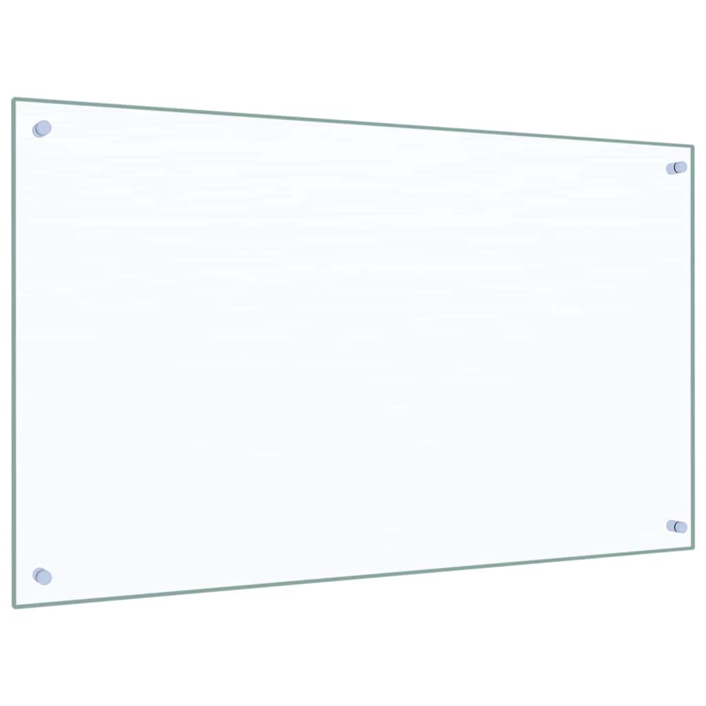Køkkenbacksplash 2 stk. Transparent 100 x 60 cm hærdet glas