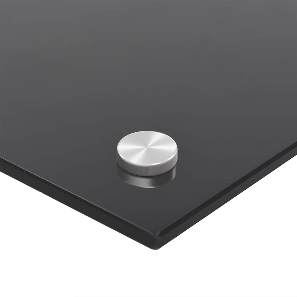 Køkkenbacksplash 2 stk. Sort 100 x 60 cm hærdet glas