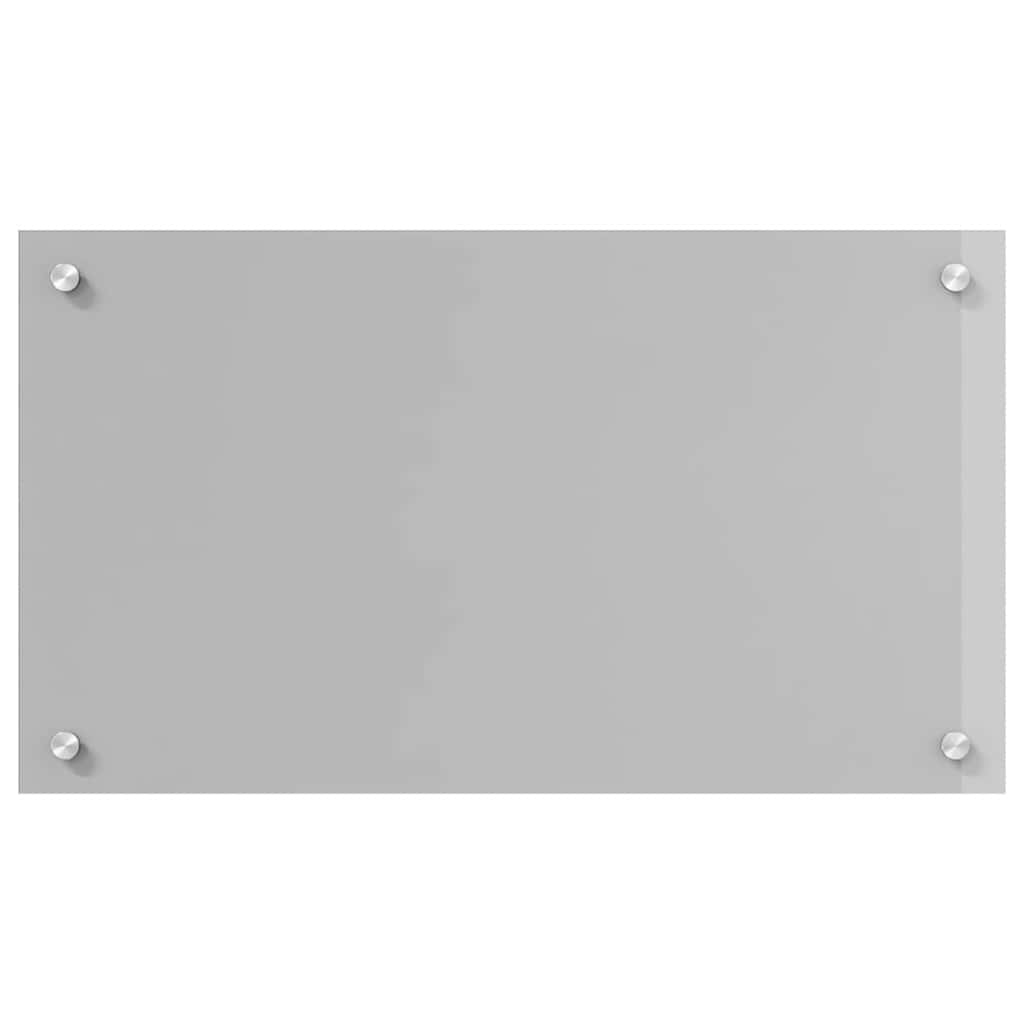 Køkkenbacksplash 2 stk. Lysegrå 70 x 40 cm hærdet glas