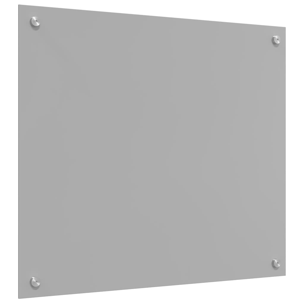 Køkkenbacksplash 2 stk. Lysegrå 70 x 60 cm hærdet glas