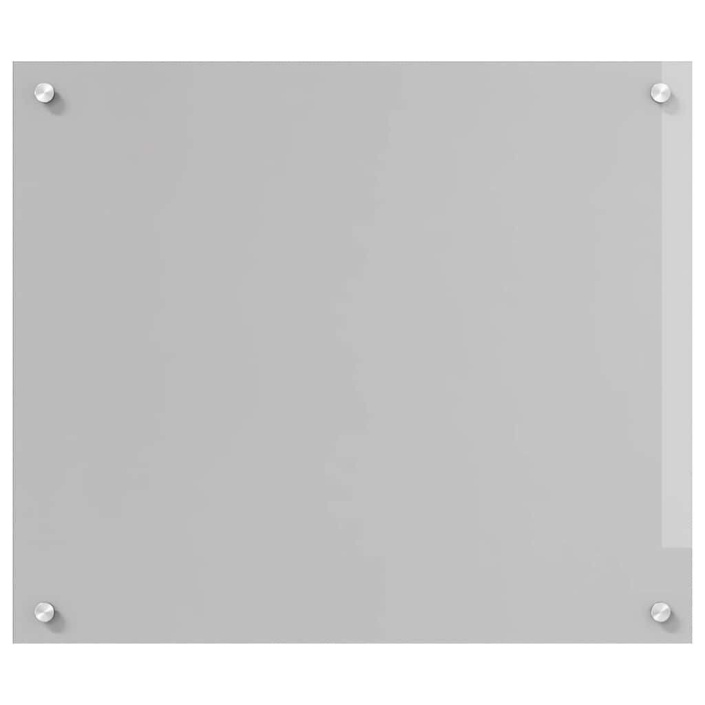 Køkkenbacksplash 2 stk. Lysegrå 70 x 60 cm hærdet glas