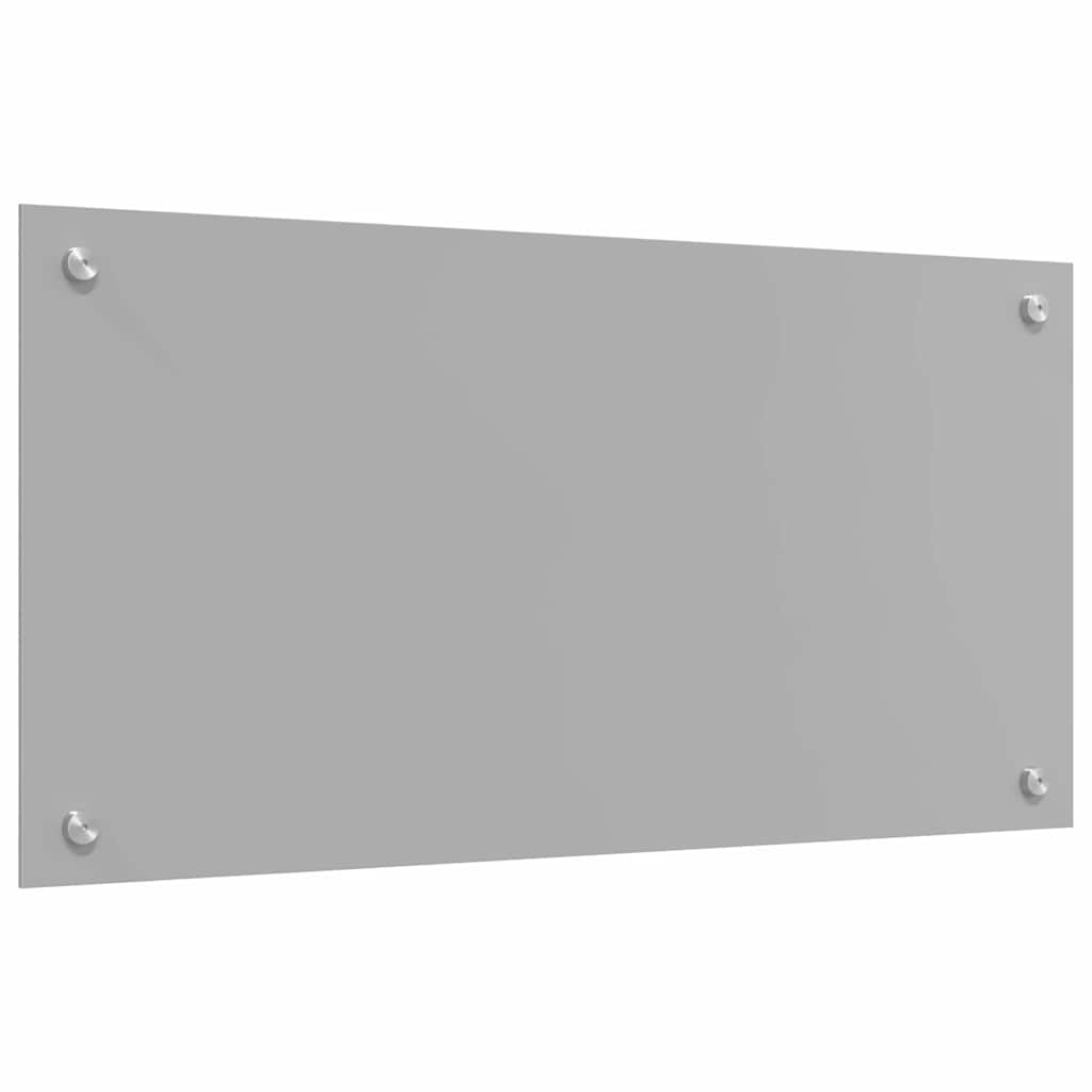Køkkenbacksplash 2 stk. Lysegrå 80 x 40 cm hærdet glas