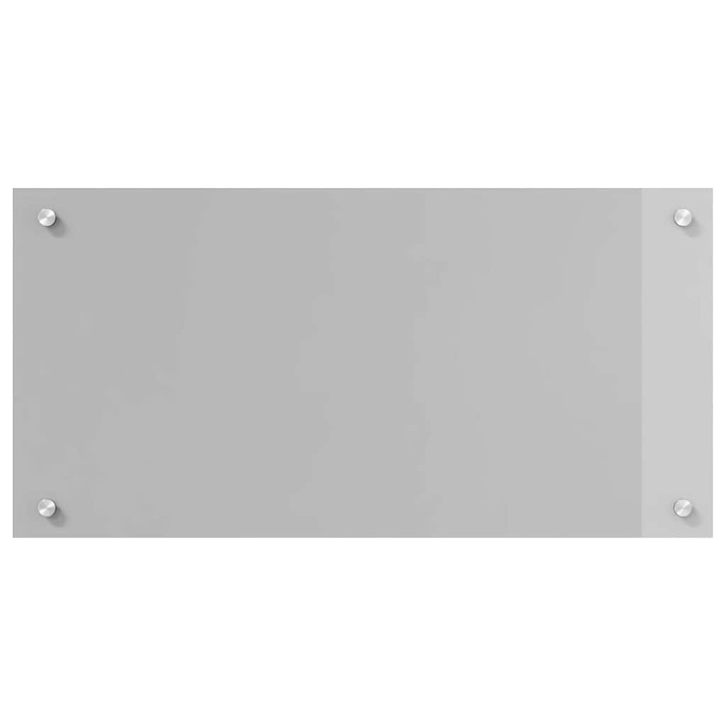 Køkkenbacksplash 2 stk. Lysegrå 80 x 40 cm hærdet glas