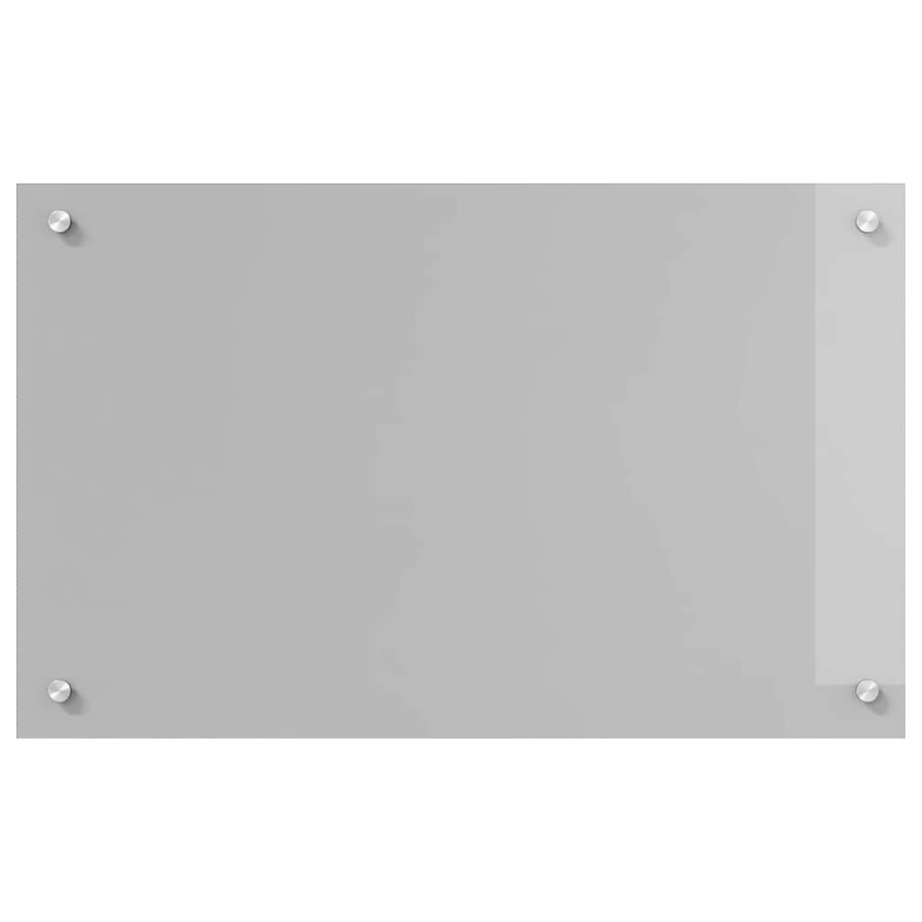 Køkkenbacksplash 2 stk. Lysegrå 80 x 50 cm hærdet glas