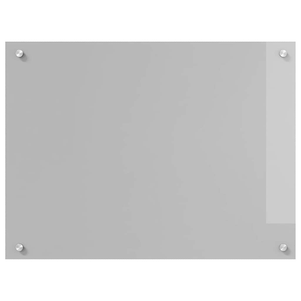 Køkkenbacksplash 2 stk. Lysegrå 80 x 60 cm hærdet glas